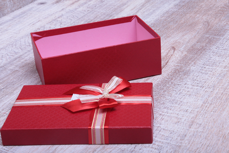 Open gift box, isolated on the white background.の写真素材