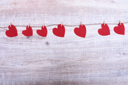 Decorative heart Felt for design to Valentines Day.の写真素材