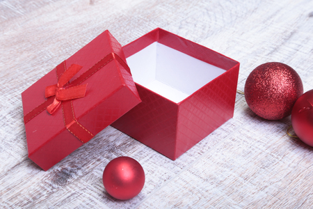Open gift box, isolated on the white backgroundの写真素材