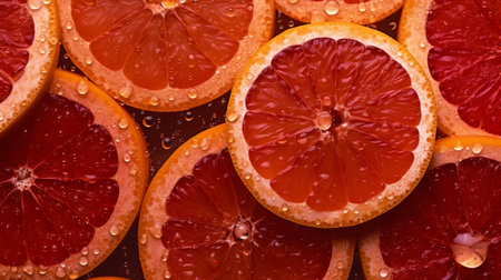 Closeup of blushing citrus blood orange wrapped foundation. Creative resource, AI Generatedの素材