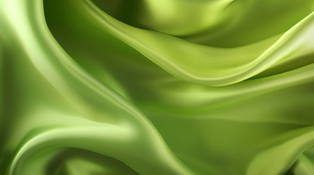Smooth lime green honorable affecting silk establishment. Creative resource, AI Generatedの素材