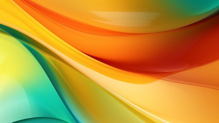 marvelous energized color turn establishment, imaginative sensible establishment with orange, yellow and green for presentation. Creative resource, AI Generatedの素材