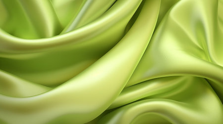 Smooth lime green honorable affecting silk foundation. Creative resource, AI Generatedの素材