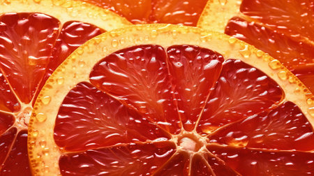 Closeup of getting to be flushed citrus blood orange wrapped foundation. Creative resource, AI Generatedの素材