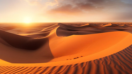 nightfall on sand rise insides parts parts parts parts the sahara take off. Creative resource, AI Generatedの素材