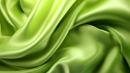 Smooth lime green honorable influencing silk establishment. Creative resource, AI Generatedの素材