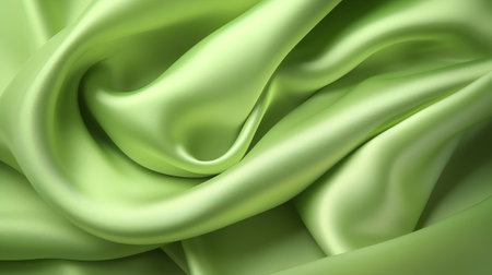 Smooth lime green honorable affecting silk foundation. Creative resource, AI Generatedの素材