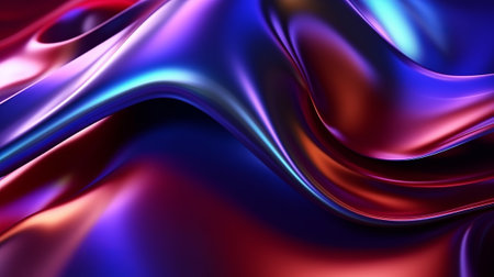 Metallic one of a kind wavy fluid foundation facilitate organize tech improvement. Creative resource, AI Generatedの素材