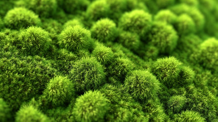 Close of common green greenery surface. Creative resource, AI Generatedの素材