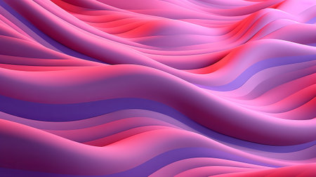 Pink Undulating lines shape a Colorful theoretical foundation. Creative resource, AI Generatedの素材
