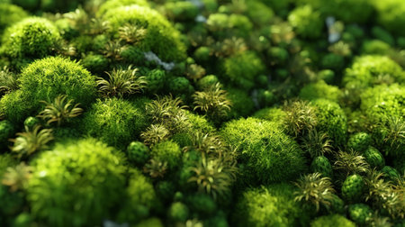 Near of common green greenery surface. Creative resource, AI Generatedの素材