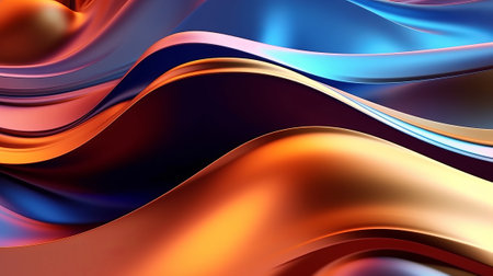 Metallic one of a kind wavy liquid establishment energize organize techgrade. Creative resource, AI Generatedの素材