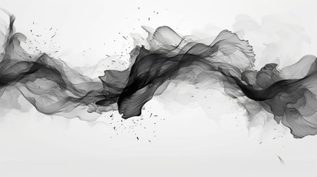 organize with spilling dim and white ink in square chart, separated on gray. Creative resource, AI Generatedの素材
