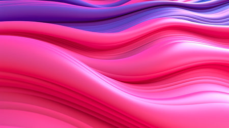 Pink Undulating lines shape a Colorful speculative establishment. Creative resource, AI Generatedの素材