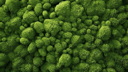 Close of common green greenery surface. Creative resource, AI Generatedの素材