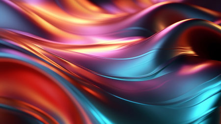Metallic one of a kind wavy liquid establishment energize organize techgrade. Creative resource, AI Generatedの素材