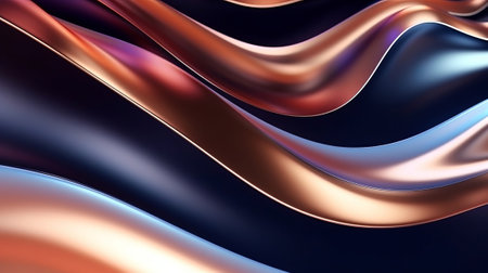 Metallic one of a kind wavy liquid establishment energize organize techgrade. Creative resource, AI Generatedの素材