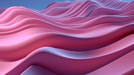 Pink Undulating lines shape a Colorful hypothetical establishment. Creative resource, AI Generatedの素材