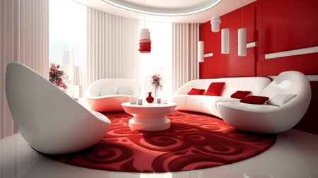 rosy and white inner parts organize. Creative resource, AI Generatedの素材