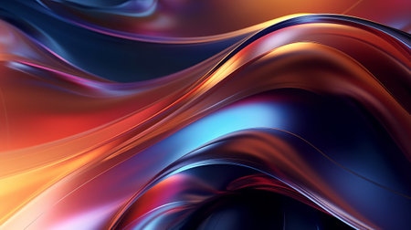 Metallic one of a kind wavy fluid foundation energize organize techgrade. Creative resource, AI Generatedの素材