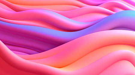 Pink Undulating lines shape a Colorful theoretical establishment. Creative resource, AI Generatedの素材