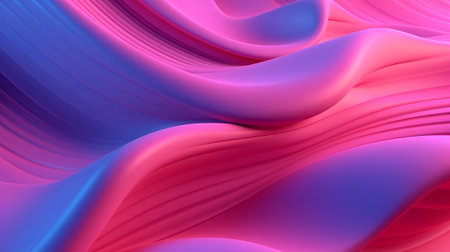 Pink Undulating lines shape a Colorful hypothetical foundation. Creative resource, AI Generatedの素材