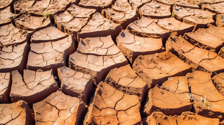 Broken soil in show genuinely extremely detest toward of the truth that dry spell. Environment and environment the issue of dry season. Creative resource, AI Generatedの素材