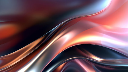 Metallic one of a kind wavy fluid foundation energize organize techgrade. Creative resource, AI Generatedの素材