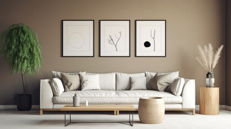 Energize insides parts parts parts organize of living room with cherish organize and wrapped blurbs. Creative resource, AI Generatedの素材
