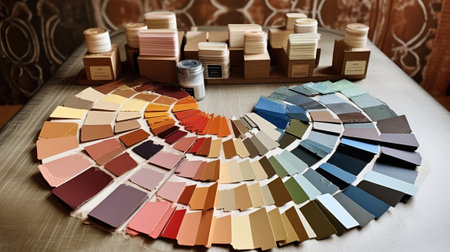 internal parts parts organize paint color and furniture surface tests. Creative resource, AI Generatedの素材