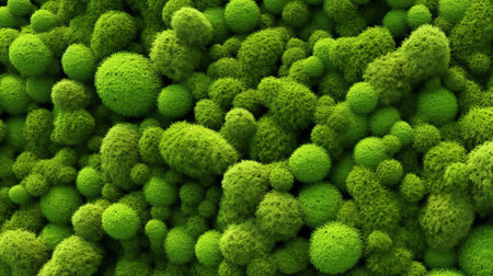 Near of common green greenery surface. Creative resource, AI Generatedの素材