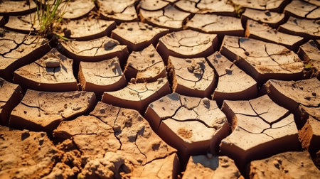 Broken soil in appear truly essentially detest toward of the truth that dry spell. Environment and environment the issue of dry season. Creative resource, AI Generatedの素材