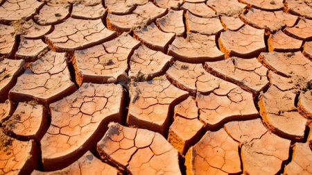 Broken soil in show really basically hate toward of the truth that dry spell. Environment and environment the issue of dry season. Creative resource, AI Generatedの素材