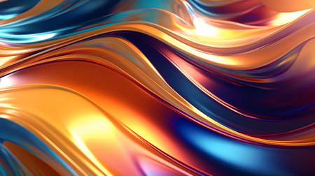 Metallic one of a kind wavy liquid establishment energize organize techgrade. Creative resource, AI Generatedの素材