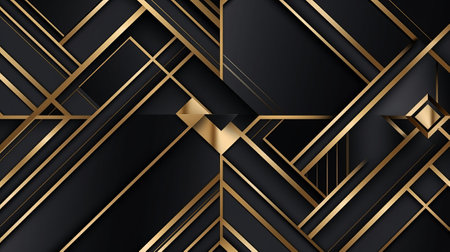 Cutting edge and sharp hypothetical organizegrade spot with brilliant lines and hopeless geometric organize. Creative resource, AI Generatedの素材