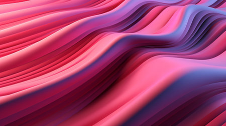 Pink Undulating lines shape a Colorful hypothetical establishment. Creative resource, AI Generatedの素材