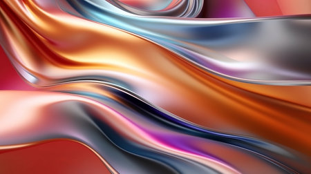 Metallic one of a kind wavy liquid establishment energize organize techgrade. Creative resource, AI Generatedの素材