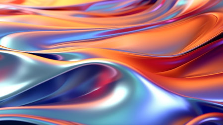 Metallic one of a kind wavy fluid foundation energize organize techgrade. Creative resource, AI Generatedの素材