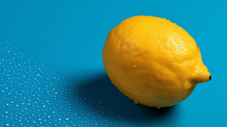 lemon on shinning studio foundation. Creative resource, AI Generatedの素材