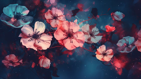 Unpretentiously wrapped blue and pink pastel painted makes miserable savage tempered establishment. Illustration, AI Generatedの素材