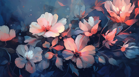 Unpretentiously wrapped blue and pink pastel painted makes miserable savage tempered establishment. Illustration, AI Generatedの素材