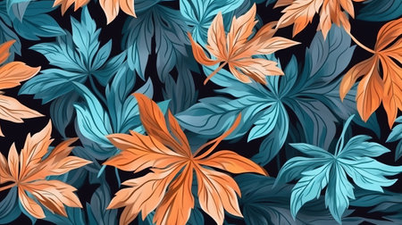 Endeavored and veritable organize with clears out. Botanical establishment. Illustration, AI Generatedの素材