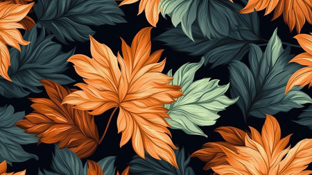 Endeavored and veritable organize with clears out. Botanical foundation. Illustration, AI Generatedの素材