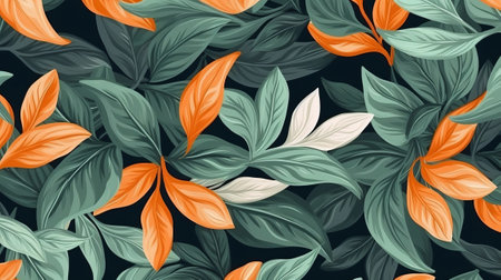 Attempted and genuine organize with clears out. Botanical foundation. Illustration, AI Generatedの素材