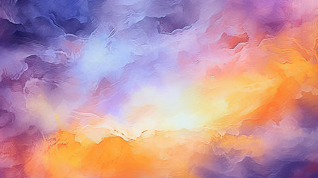 to begin with watercolor establishment dusk sky orange purple. Illustration, AI Generatedの素材