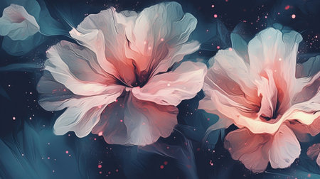 Unpretentiously wrapped blue and pink pastel painted makes miserable savage tempered foundation. Illustration, AI Generatedの素材