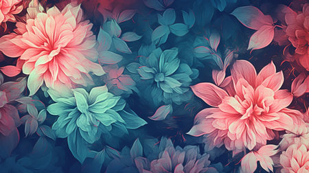 Unpretentiously wrapped blue and pink pastel painted makes miserable savage tempered foundation. Illustration, AI Generatedの素材