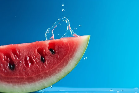 Melting watermelon cut on blasphemous flip set with out outdistance for casebook. Creative resource, AI Generatedの素材