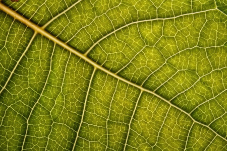 flick texture , leaf background with vein and cellular call. Creative resource, AI Generatedの素材