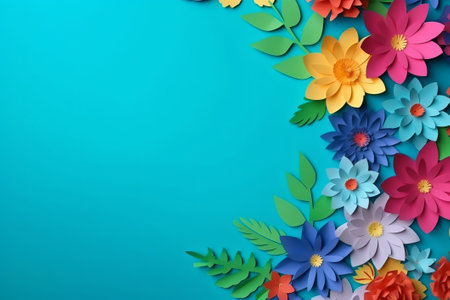 concluding income scenery of sidelong newspaper reduce blooming with Green passing on blasphemous backdrop with transcript outdistance. Creative resource, AI Generatedの素材